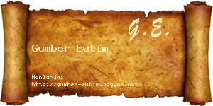 Gumber Eutim névjegykártya